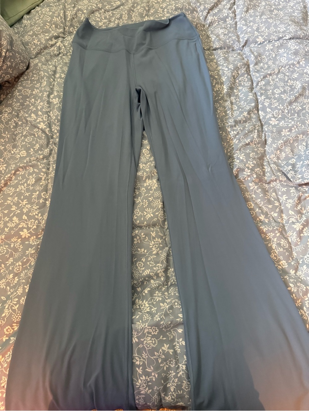 Lululemon Washed Denim Nulu Flare Leggings